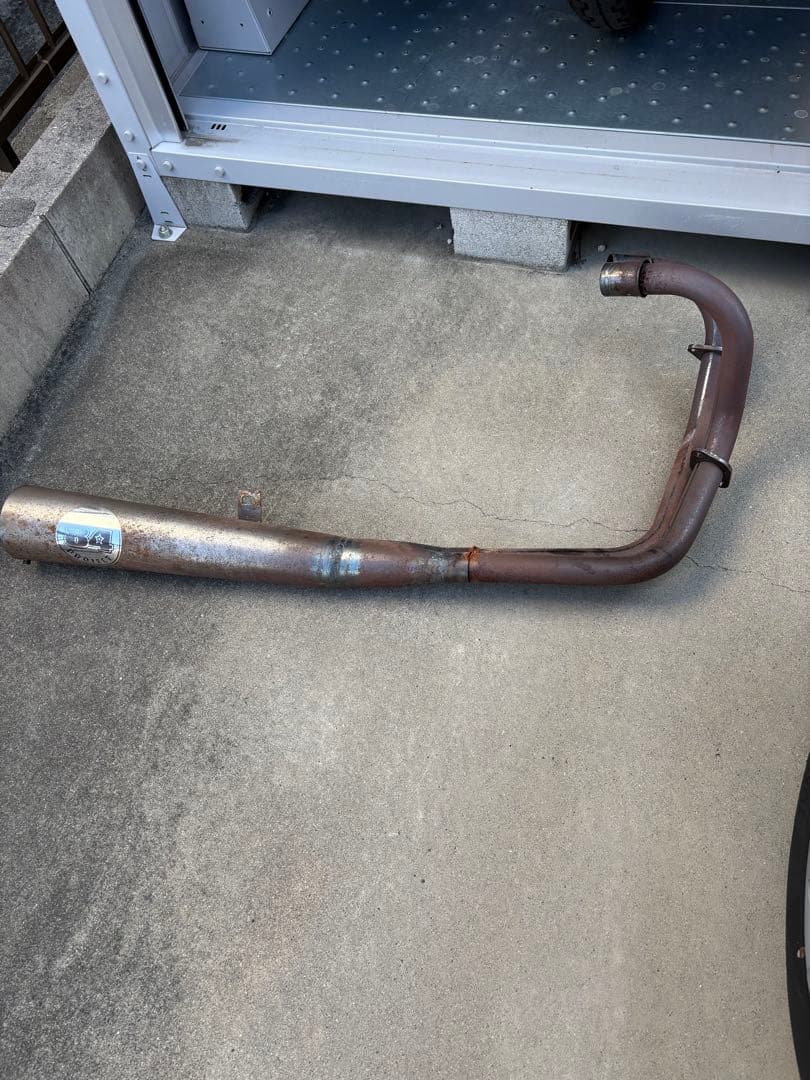 cb250t cb400t ヤシメガ2 メガホンマフラー　素地　美品