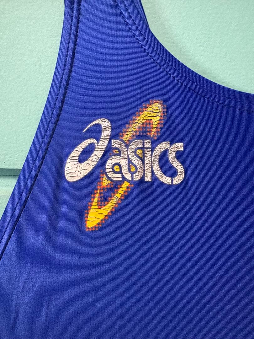 ひ*ん様 asics ハイドロ　スイムウェア 青色 オープンバック