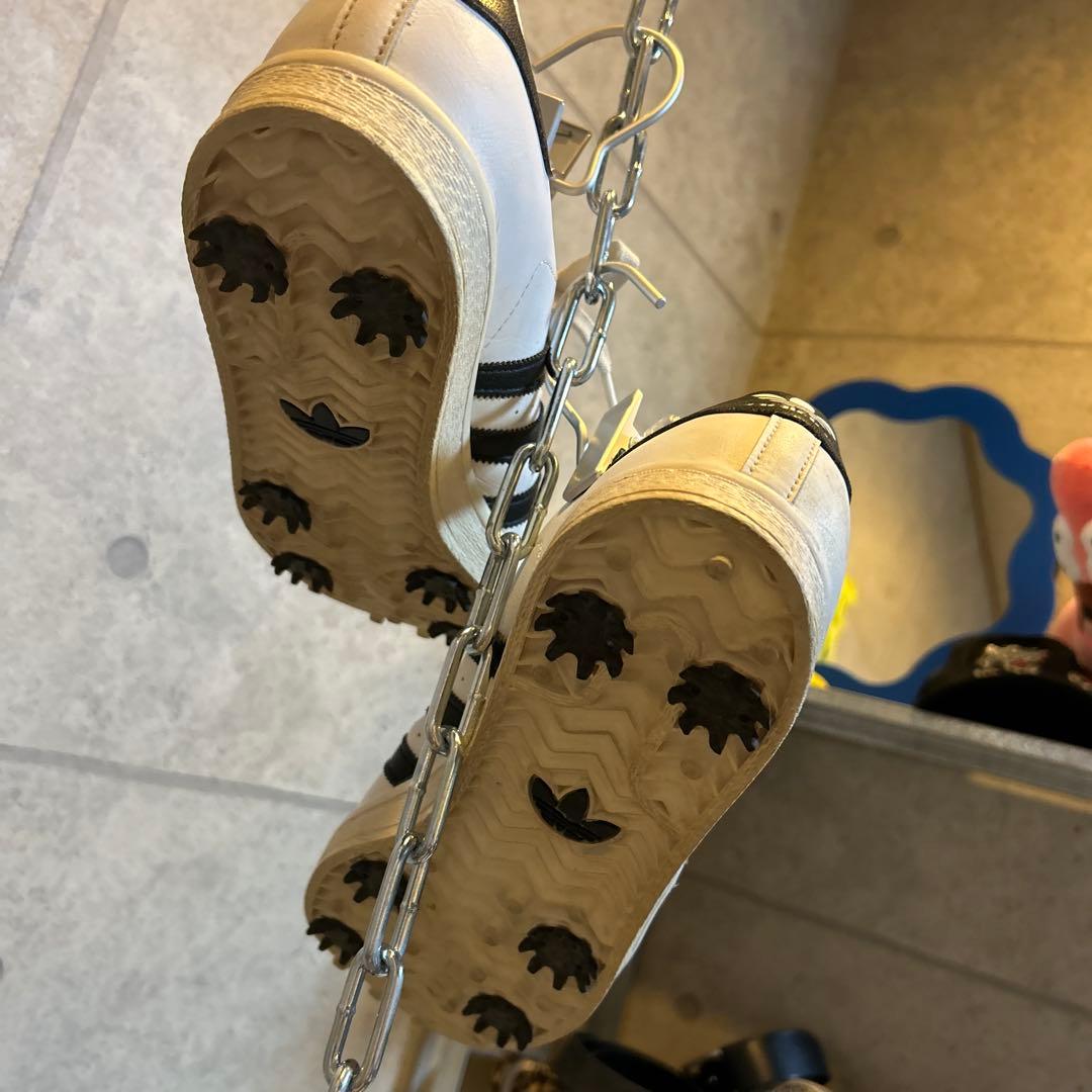 希少 27cm アディダス スーパースター ゴルフシューズ 古着 Y2K