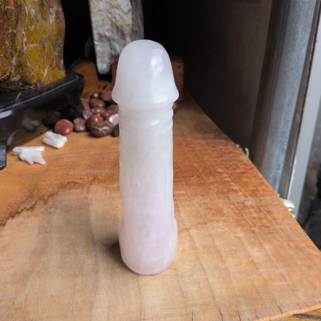 ローズクォーツ　男根　568 鑑賞石　石 置物　オブジェ　インテリア