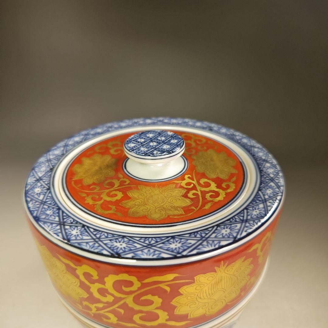 イ863 水指『平安　京峰造』『染付金襴手　水指　共箱』茶道具