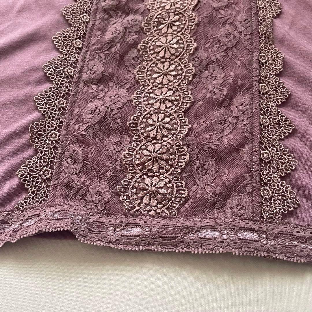 アクシーズファム　パープル ビッグリボンキャミソール レース　フリル