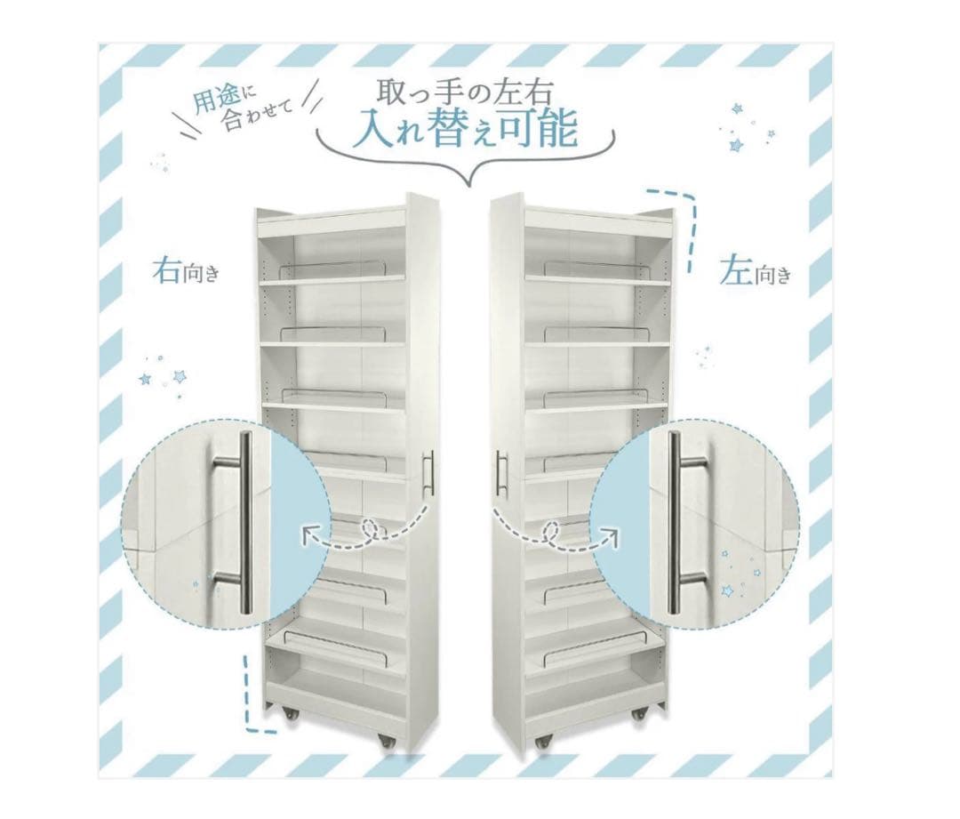 キッチンワゴン 隙間収納 ホワイト 幅20cm 1918