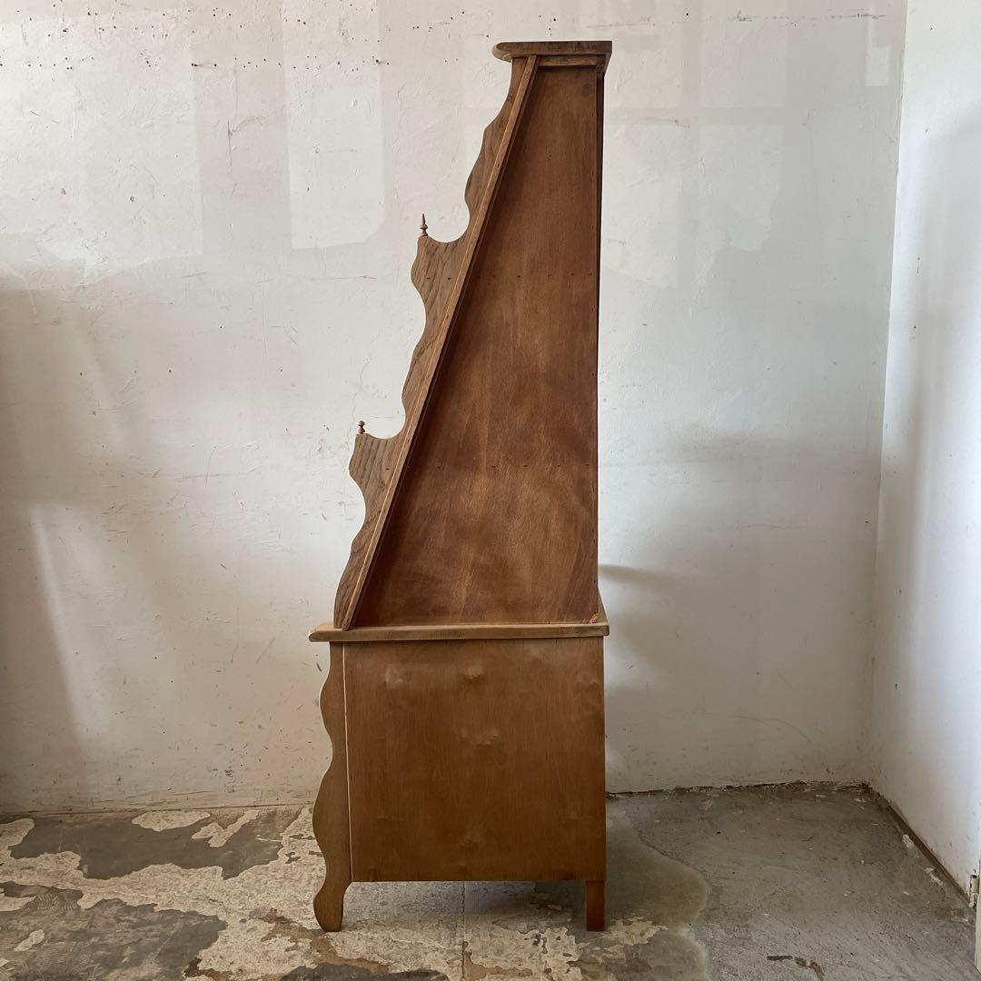 ビンテージ コーナーオープンチェストキャビネット 剥離