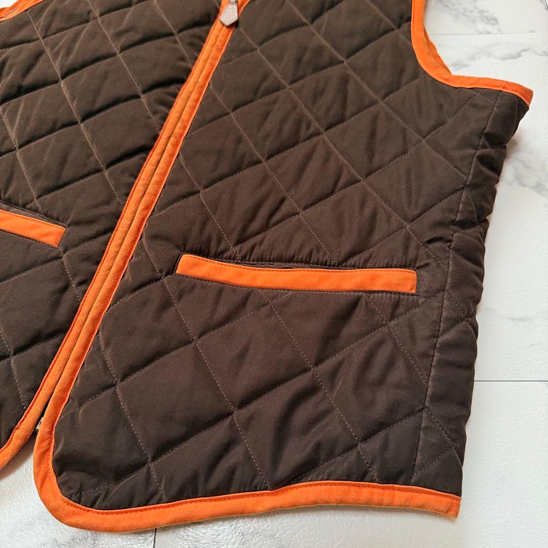 専用　HERMES ヴィンテージ キルティング ベスト ブラウン×オレンジ