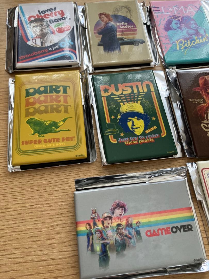 激レア！未使用ストレンジャーシングストレーディング缶マグネットフルコンプ10種B