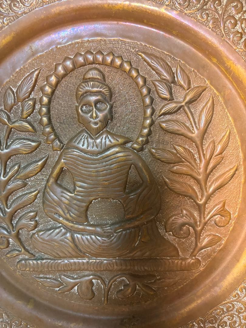 仏陀 ブッダ 坐像 レリーフ 仏教 仏具 銅製風 供養 瞑想
