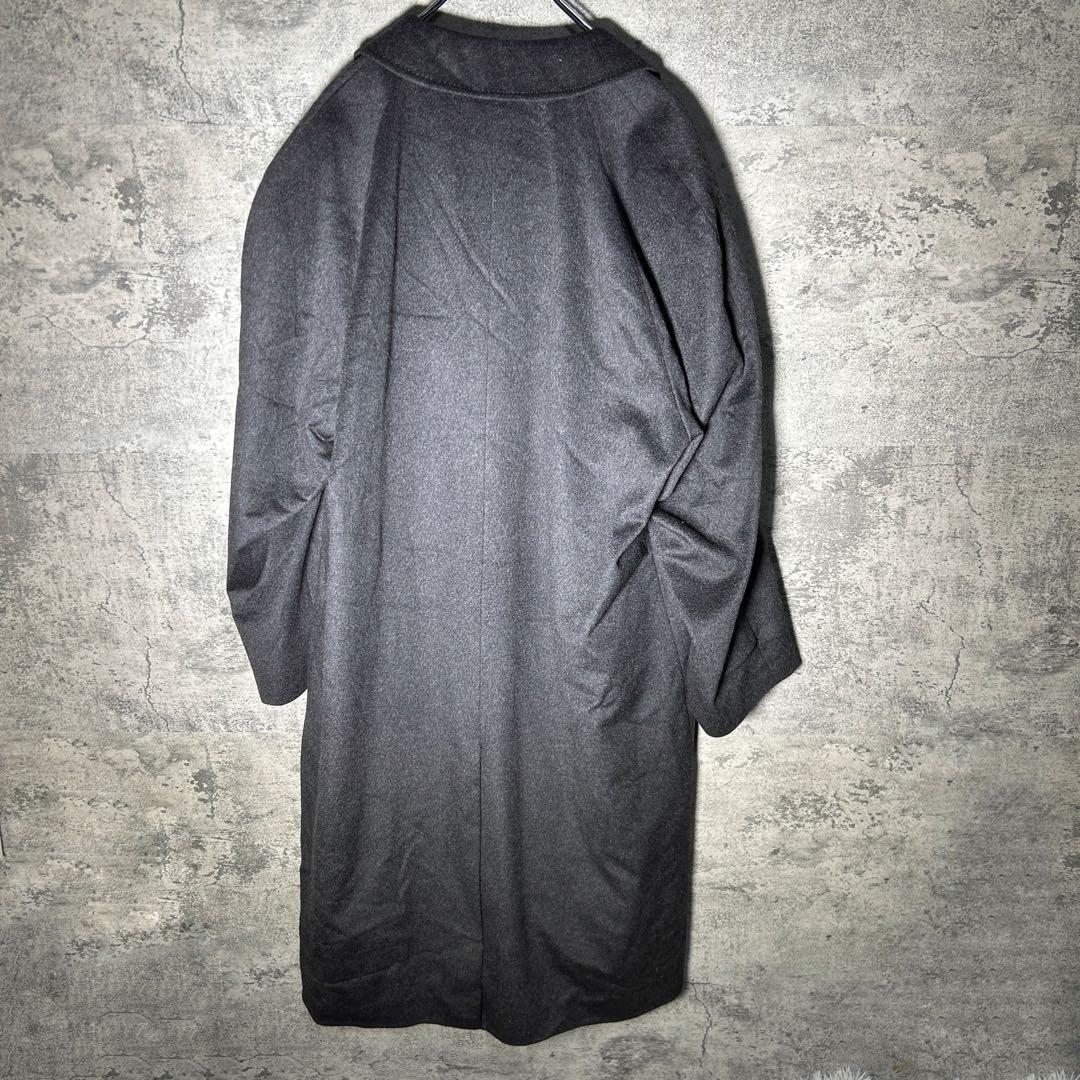 カシミヤコート カシミヤ100% グレー ロングコート メンズコート 上質