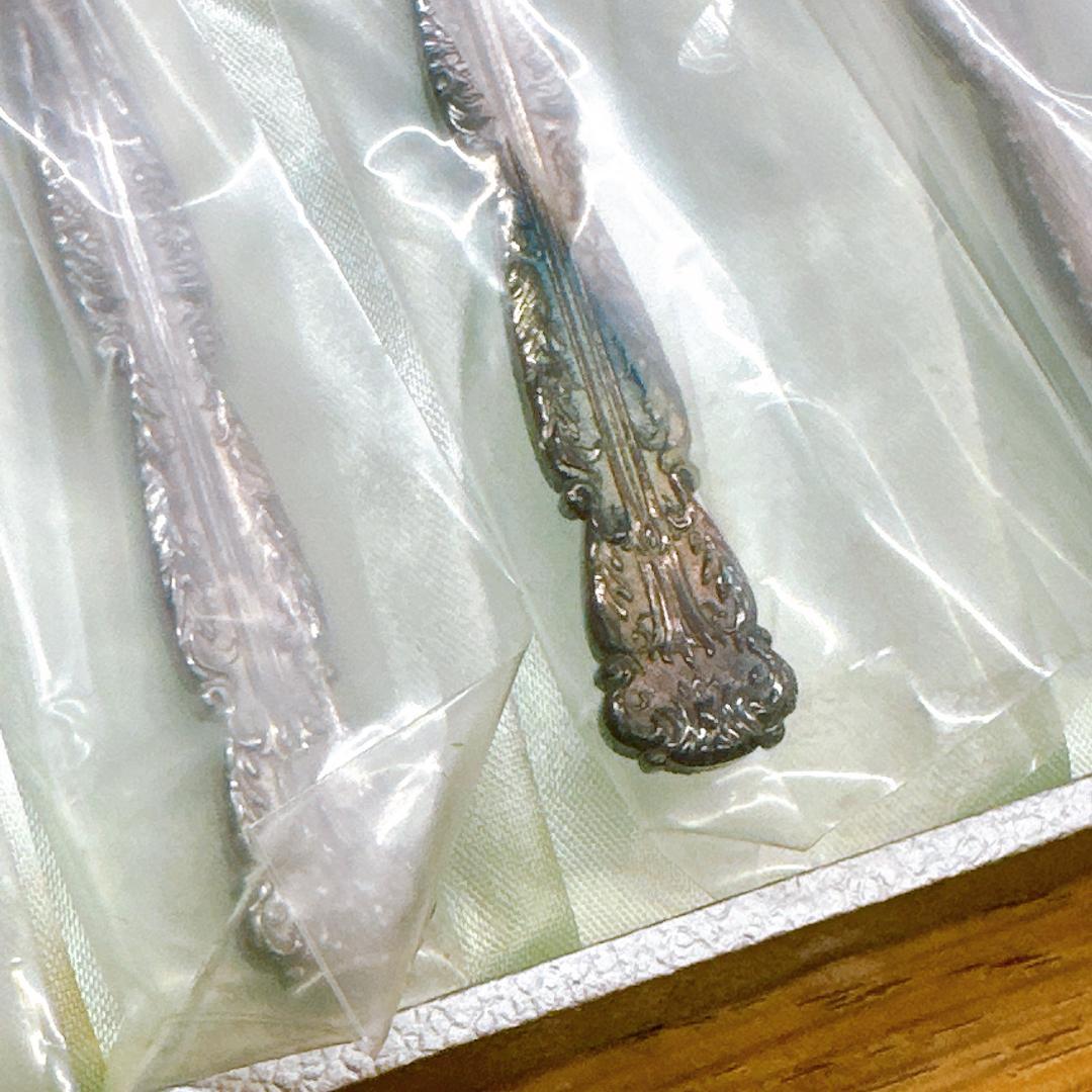 箱　ビニール付き　芝翫香　スプーン　SMsilver刻印　6本セット　希少