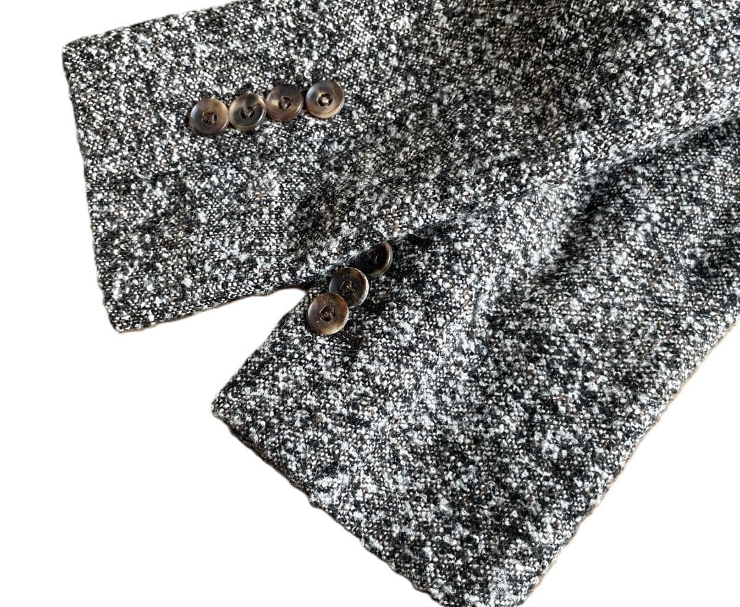 美品 Brioni ブリオーニ アルパカ アンゴラ ツイードジャケット 伊製