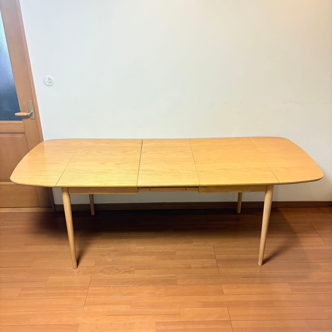 【美品・送料込み】ACTUS系 北欧風 伸長式 バタフライ ダイニングテーブル