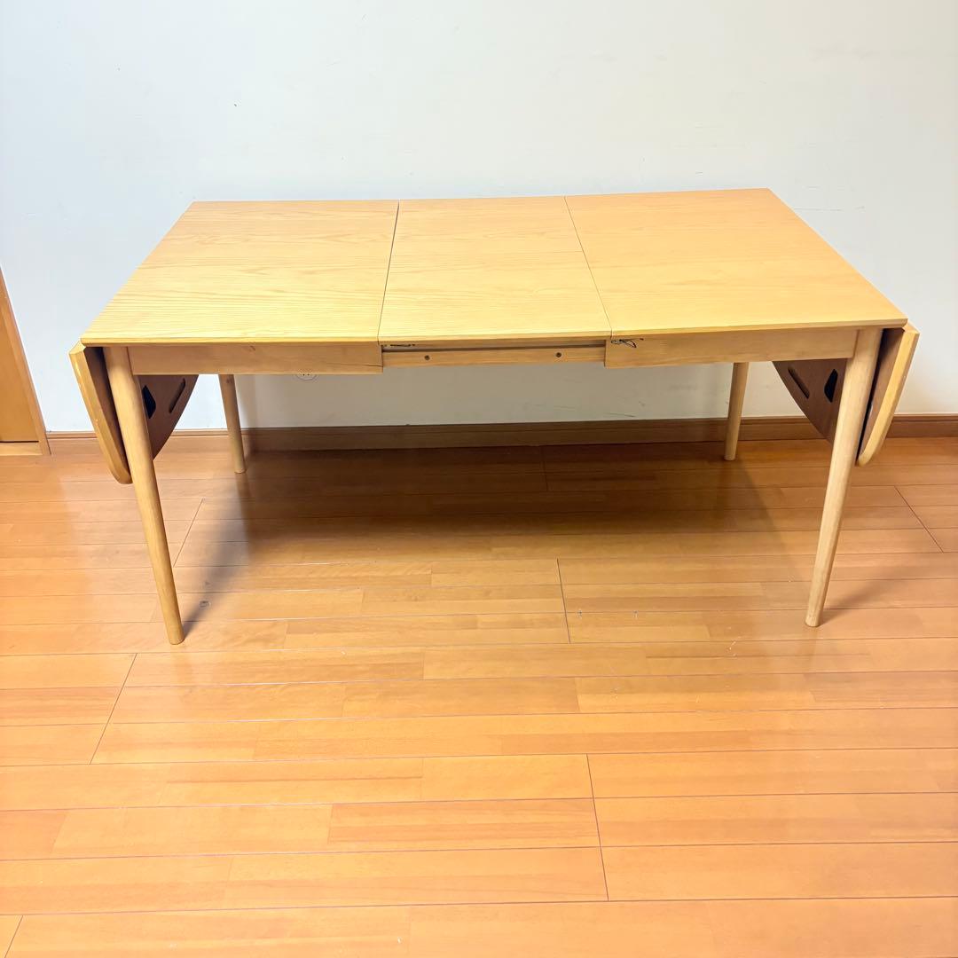 【美品・送料込み】ACTUS系 北欧風 伸長式 バタフライ ダイニングテーブル