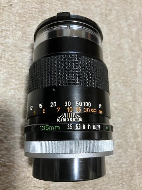 キャノン 135mm 望遠レンズ 一眼レフフィルムカメラ用 +レンズフィルタ
