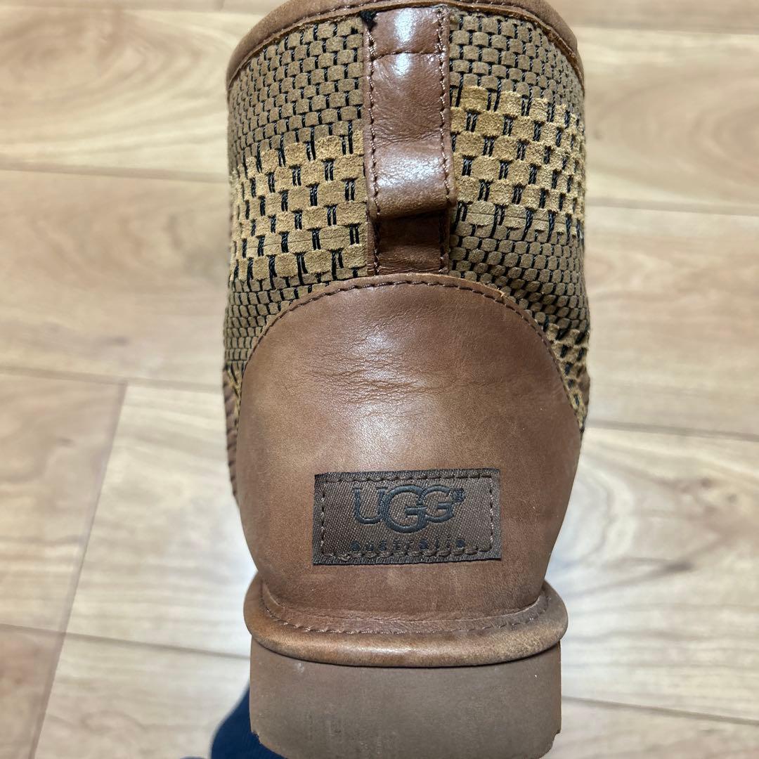 UGG ムートンブーツ ブラウン 編み込みデザイン