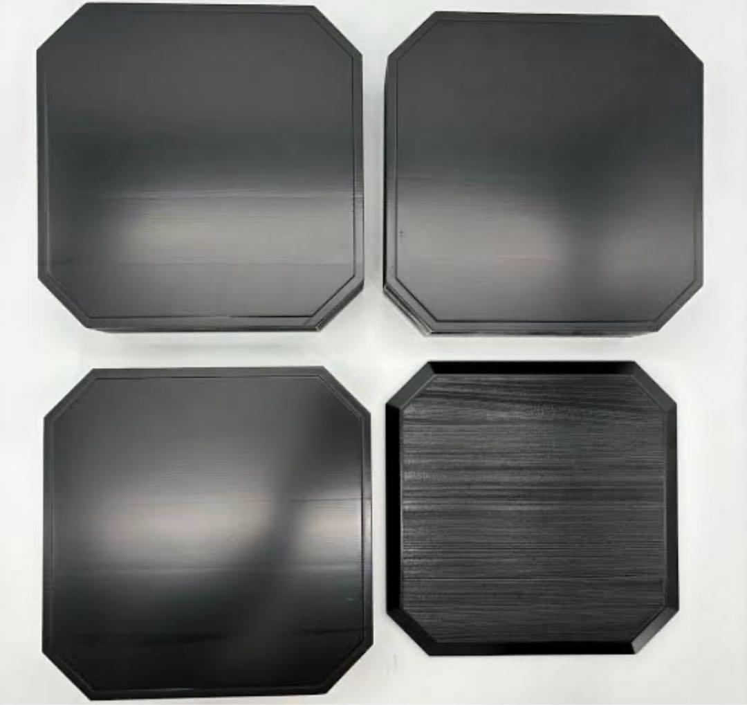 【美品】大館工芸社の隅切三段重（五寸五分）