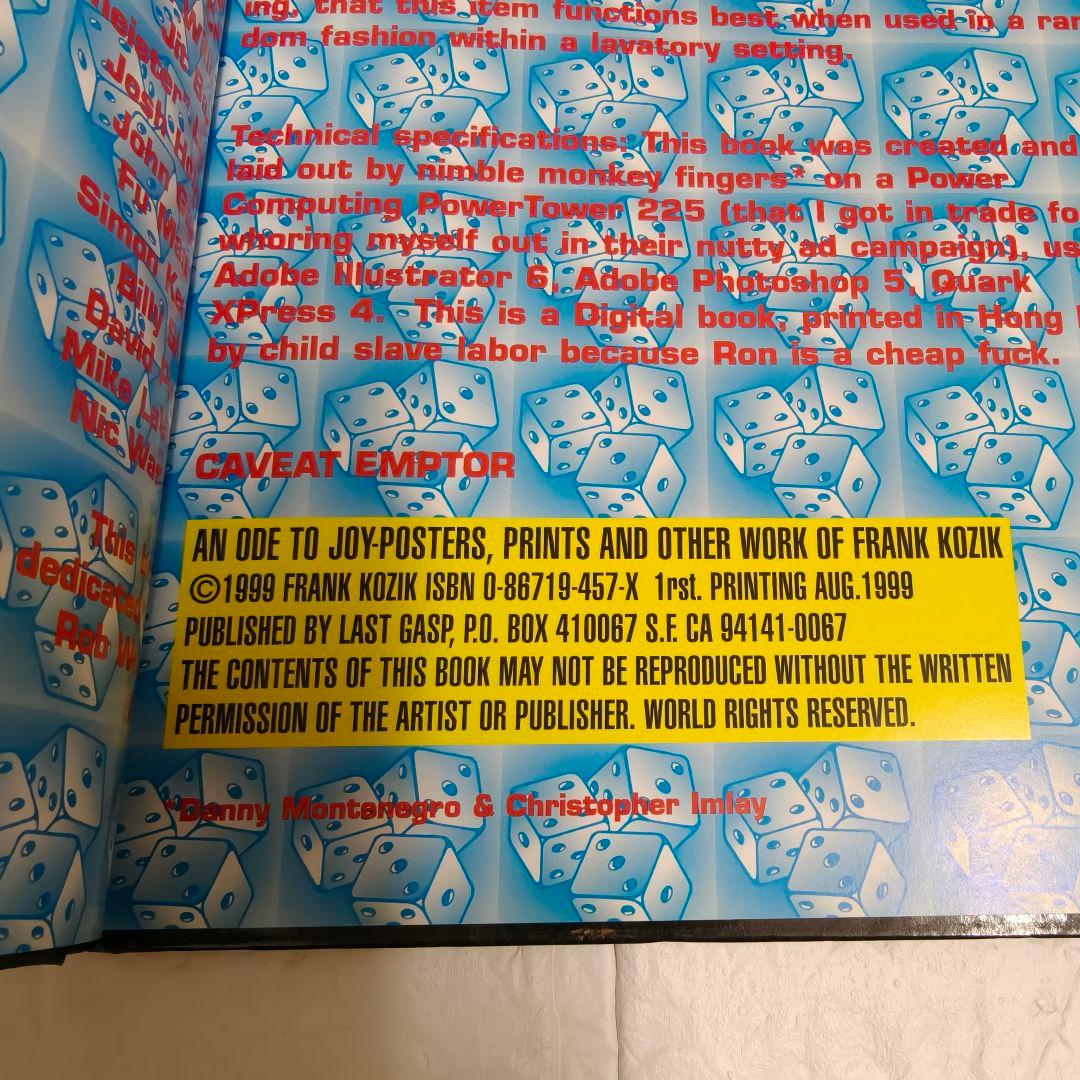 【洋書レア】An Ode to Joy Frank Kozik フランクコジック