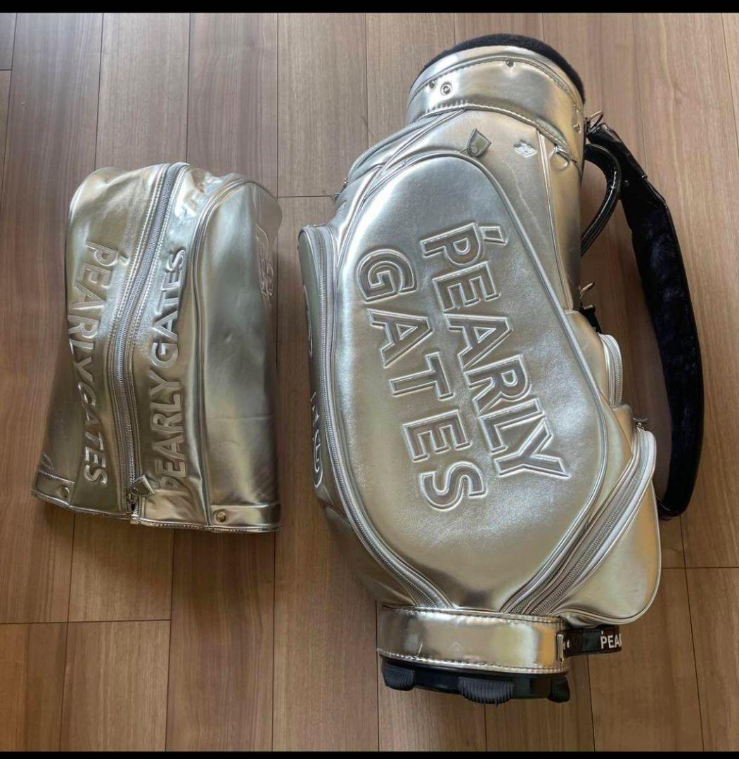 PEARLY GATES シルバーキャディバッグ 美品 オシャレ