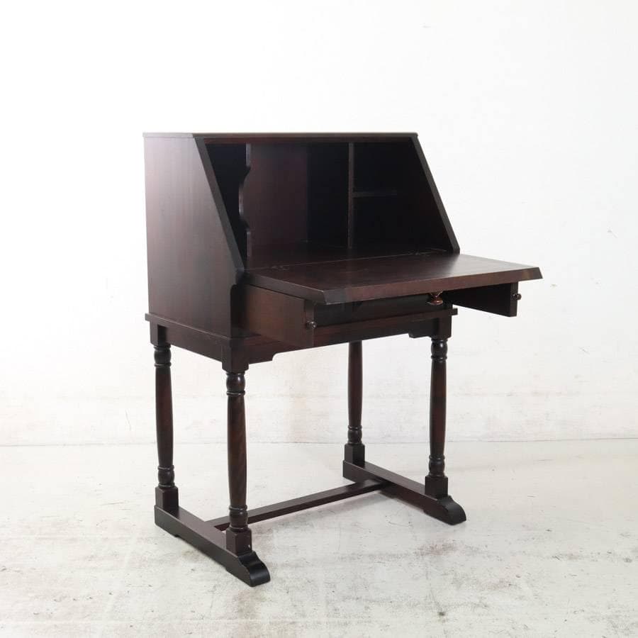 北海道民芸家具 ライティングデスク ビューロー 樺材 引き出し2杯 飛騨産業