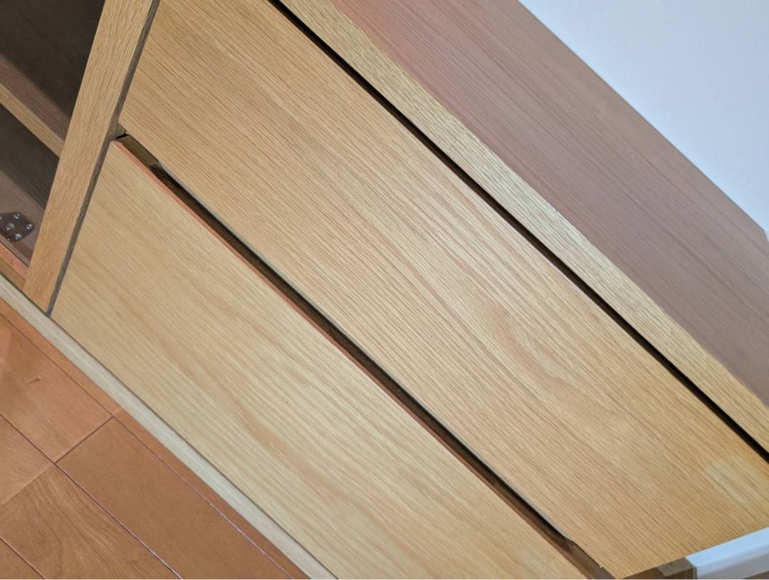 ■送料込■無印良品 木製テレビラック 110 オーク材 棚収納 木製家具 TV台