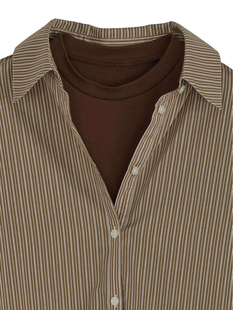 新品Ameri STRIPE INVERSION SHIRT TOP