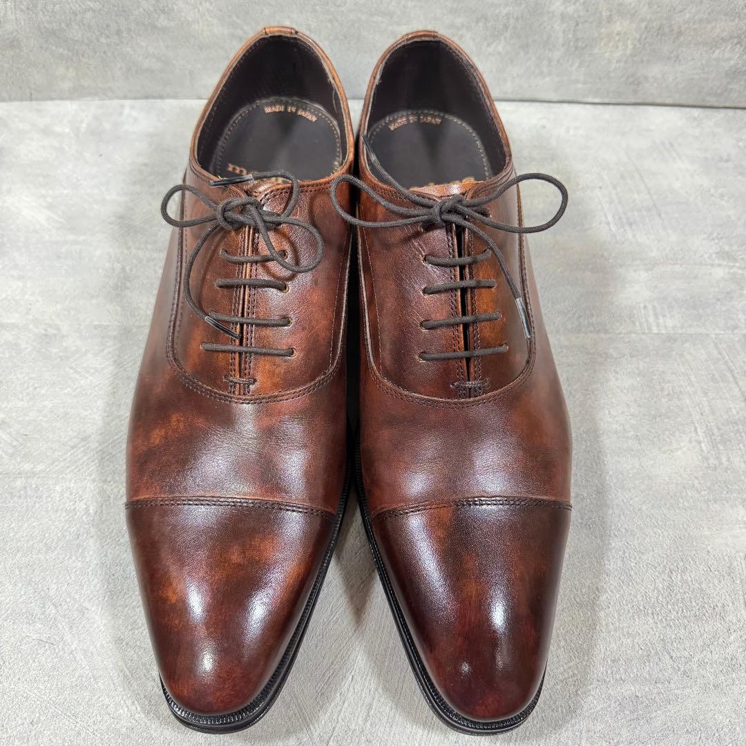 極美品 マドラス 25cm レザー ストレートチップ ビジネス 革靴 内羽根