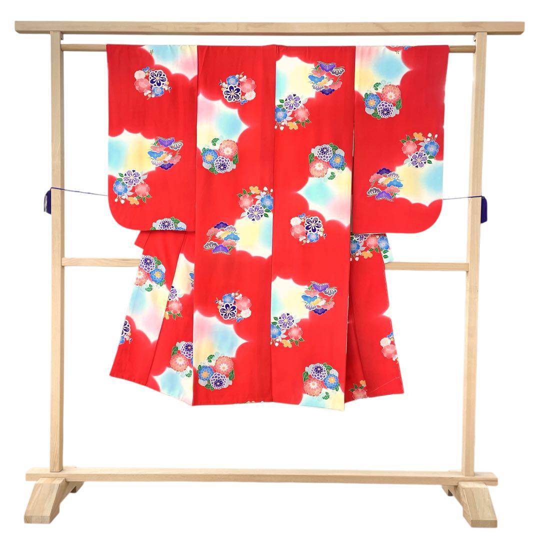 ◎mk-2685　七五三　女の子　着物　7歳　　12-4