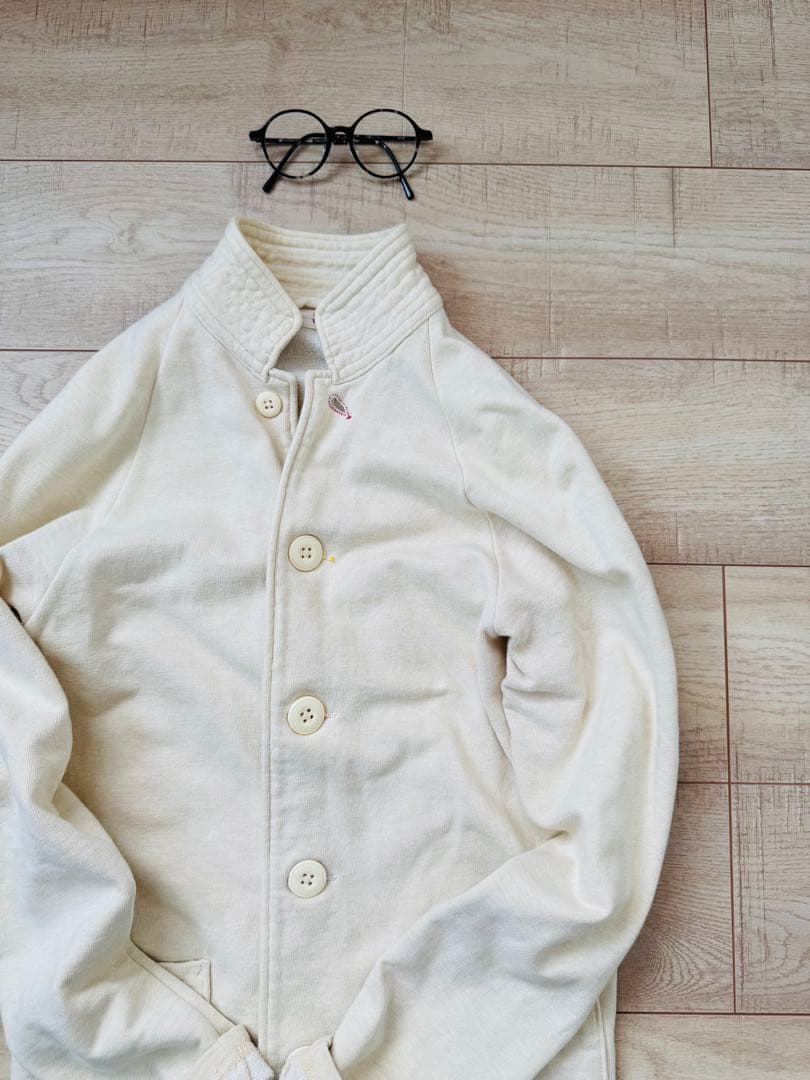 45rpm コットンジャケット　スウェット　カーディガン