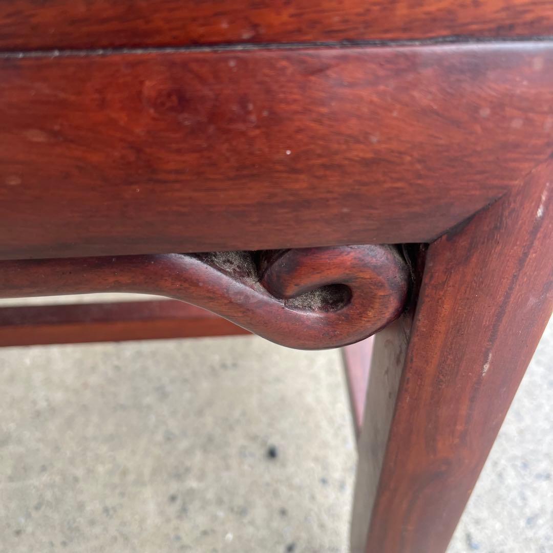 【稀少良品】2脚セット 中国家具 ダイニング チェア 唐木家具 李朝家具 花梨