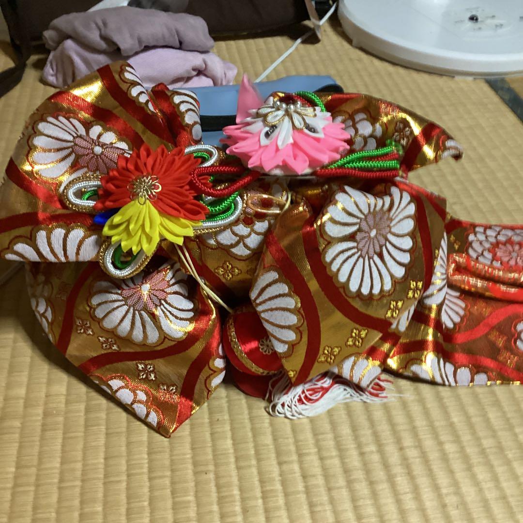 七五三　7歳フルセット　返品不可商品。帯幅19センチ　草履21センチ