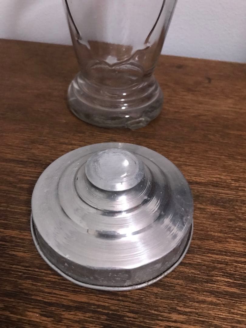 戦前 希少 昭和 瓶 ガラス瓶 脚付き 気泡 古ガラス 古道具 アンティーク