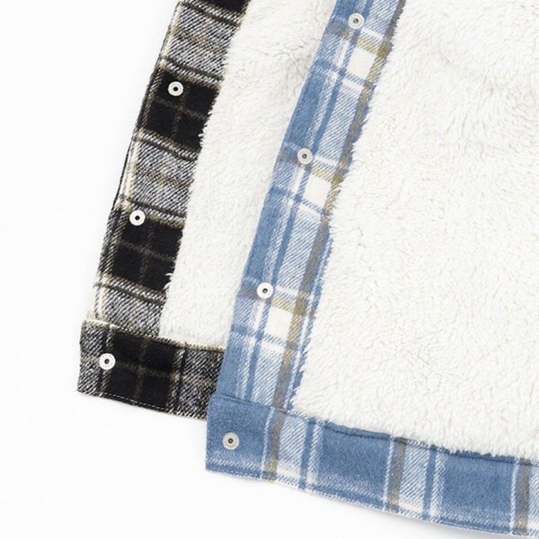 xlarge kids 裏ボアチェックブルゾン 110cm 新品