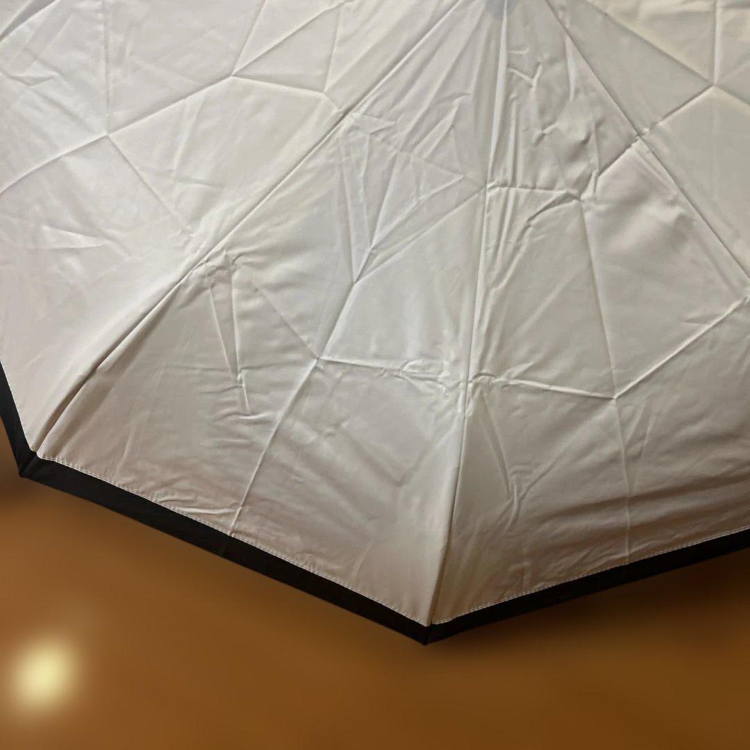 芦屋ロサブラン　日傘　２段折　ミドル　コンビ　曲がり手元　大きめ　簡単開閉