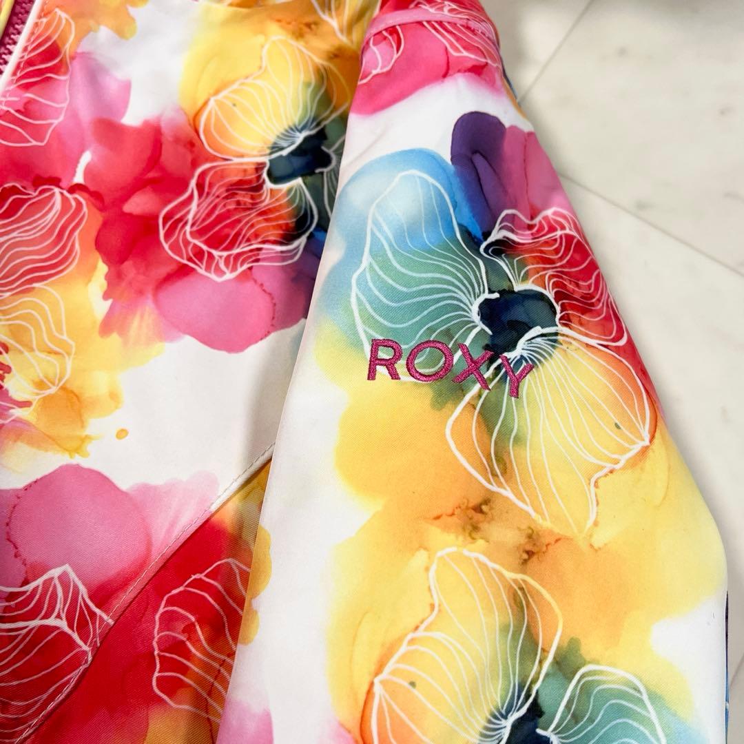 美品 ROXY ボードウエア 130 スキーウエア 女の子 花柄 ウエア上下