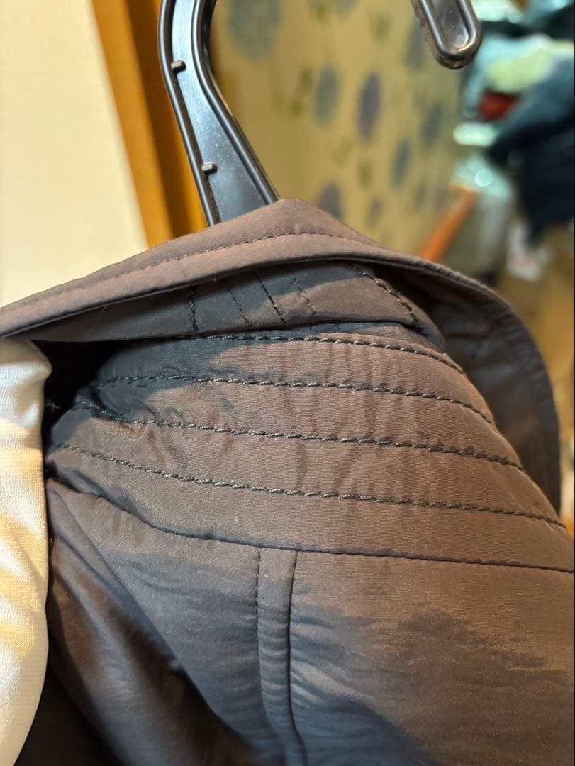 HERMES 正規品　ナイロン ステンカラー ハーフコート メンズ ジャケット