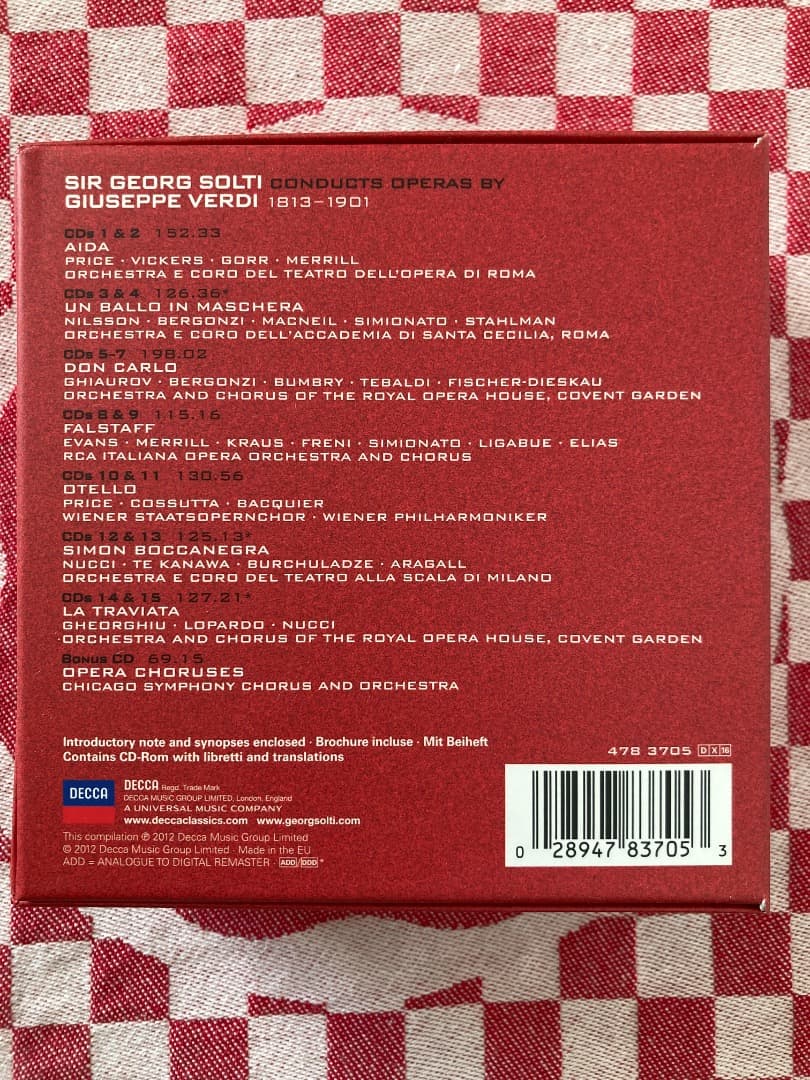 ショルティ ヴェルディBOX 美品 Solti Verdi