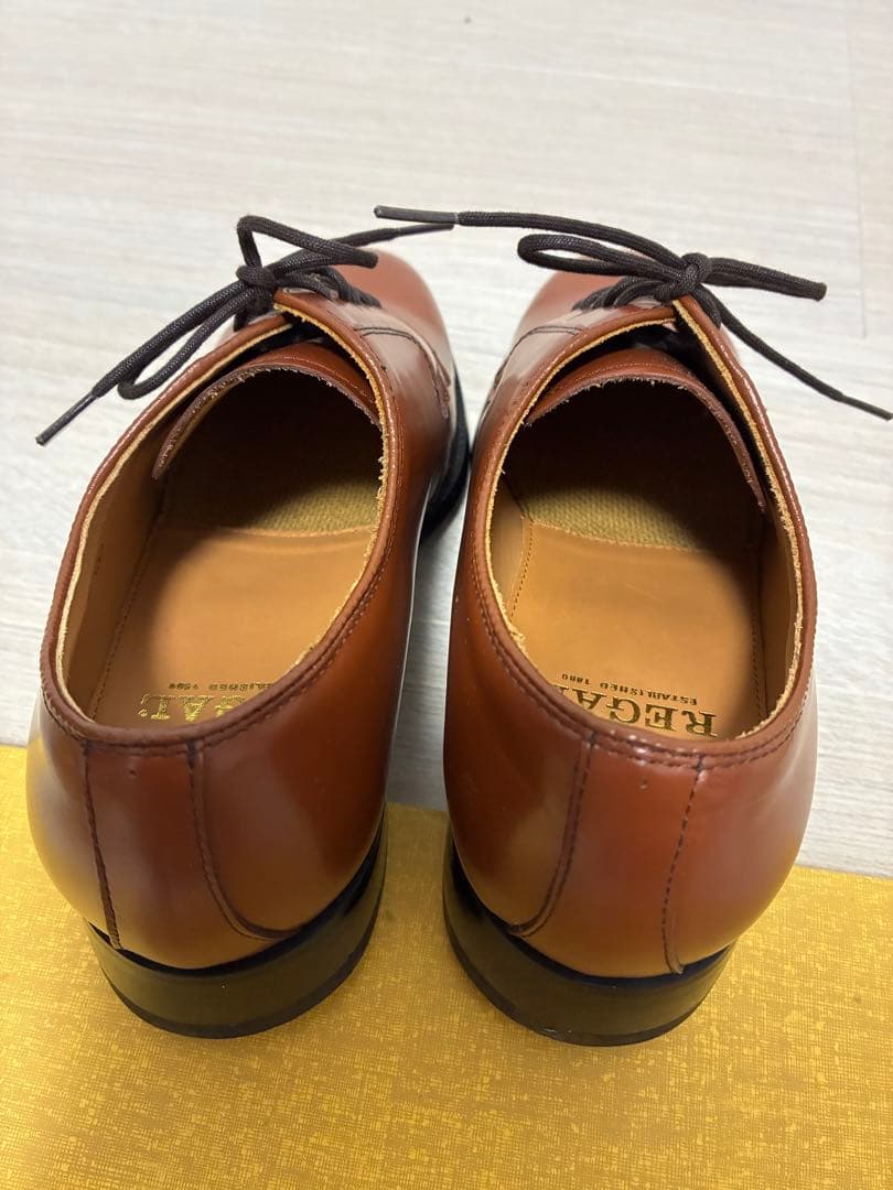 【新品】REGALメンズ ビジネスシューズ プレーントゥ ブラウン 24.5cm
