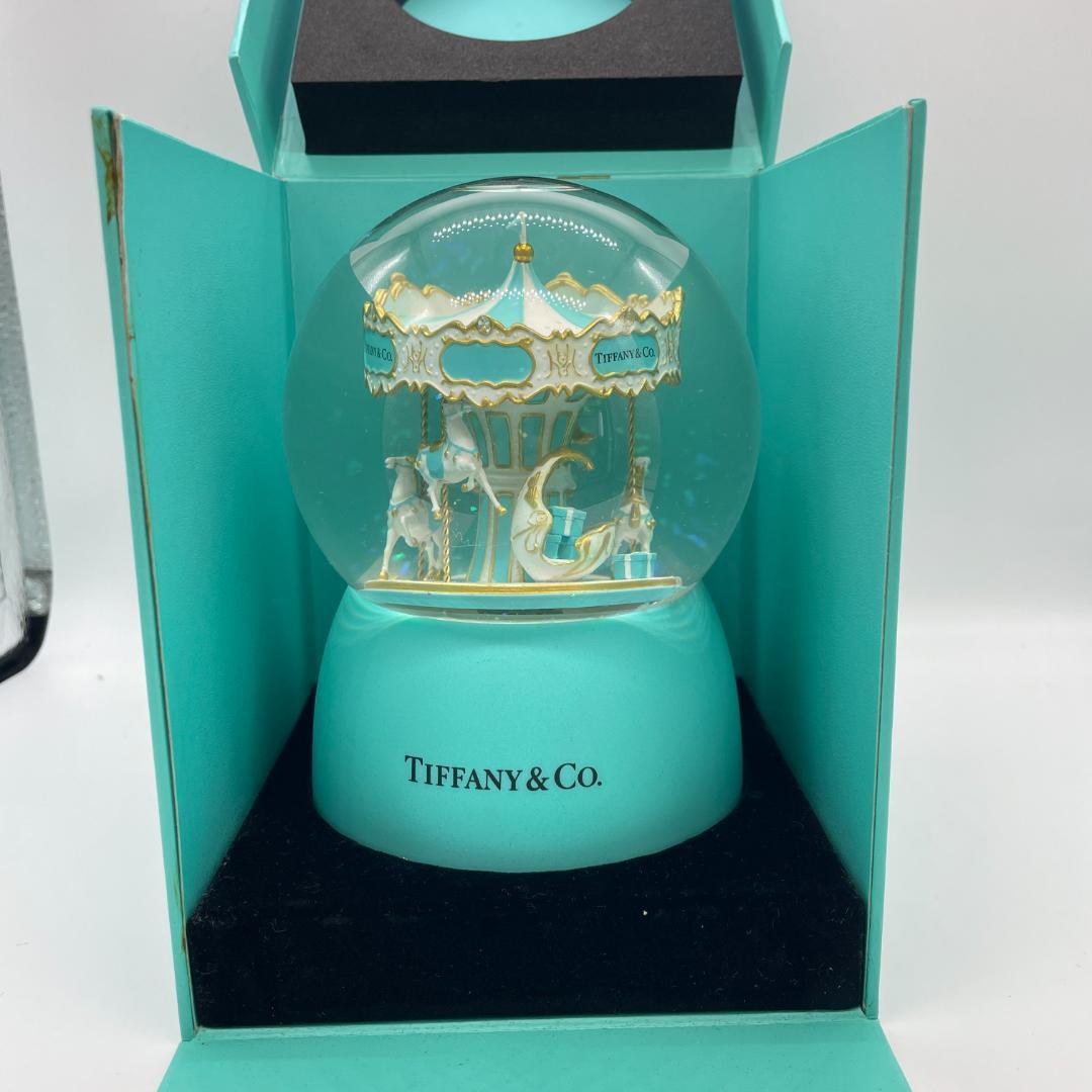 ティファニー オルゴール スノードーム メリーゴーランド　美品