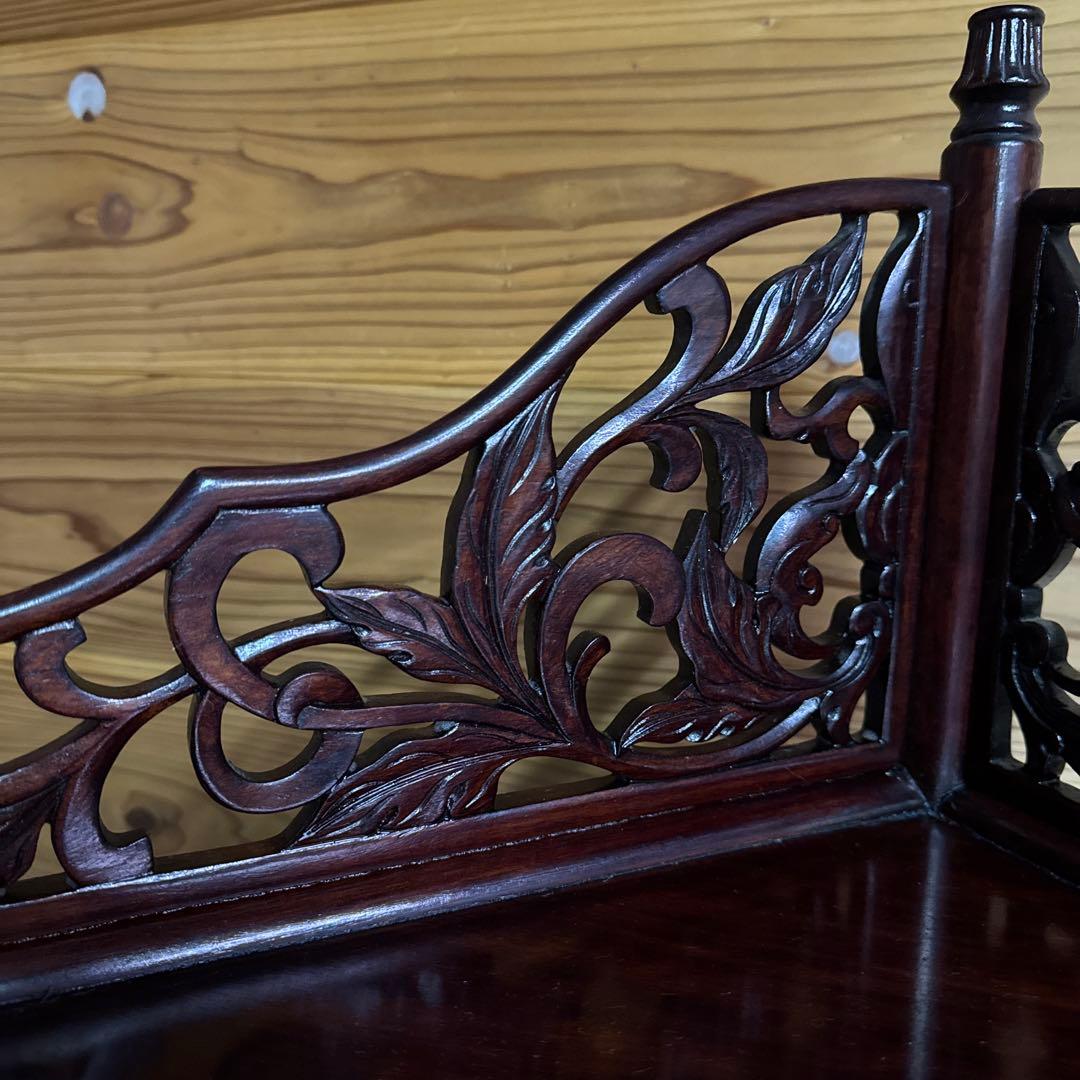 最終価格！紫檀 コーナーキャビネット　唐木 高さ約160cm 猫脚アンティーク