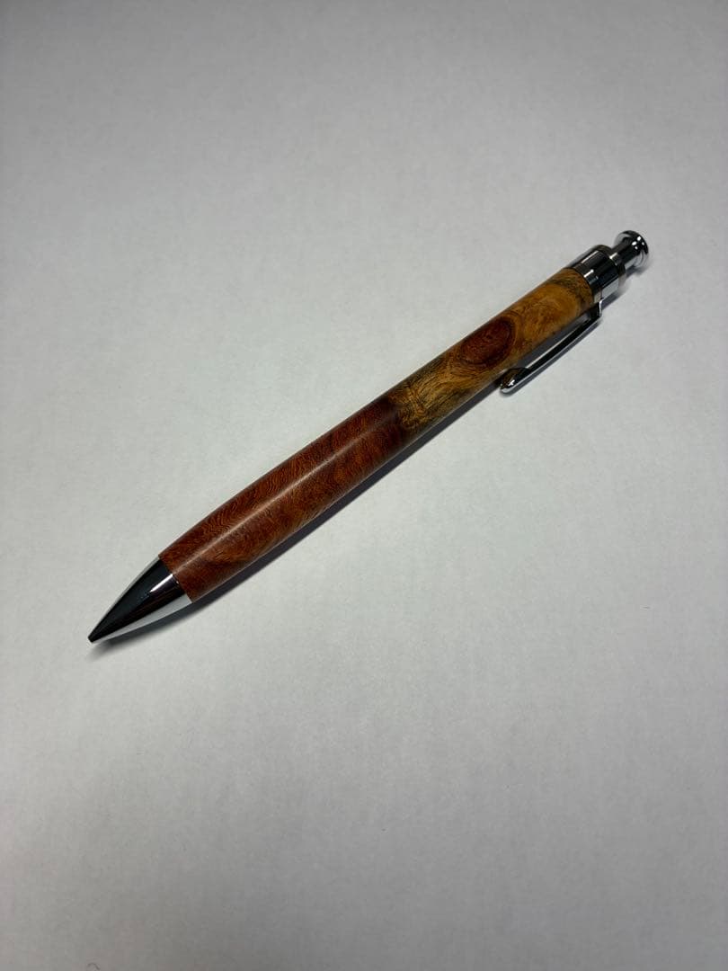 工房楔　シャープペン　花梨紅白　こぶ杢 0.5