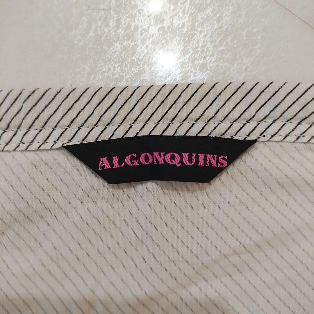ALGONQUINS ノースリーブホワイトワンピース フリル付き