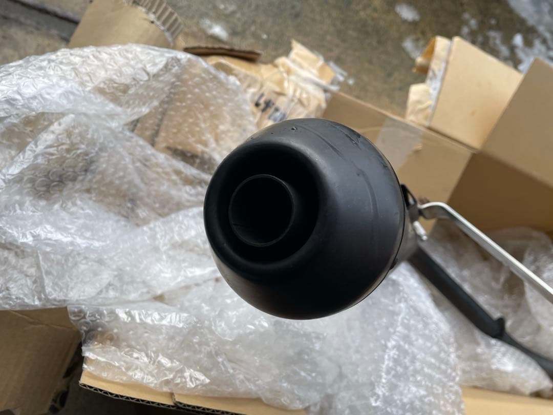 YB125SP メガホンマフラー ブラック