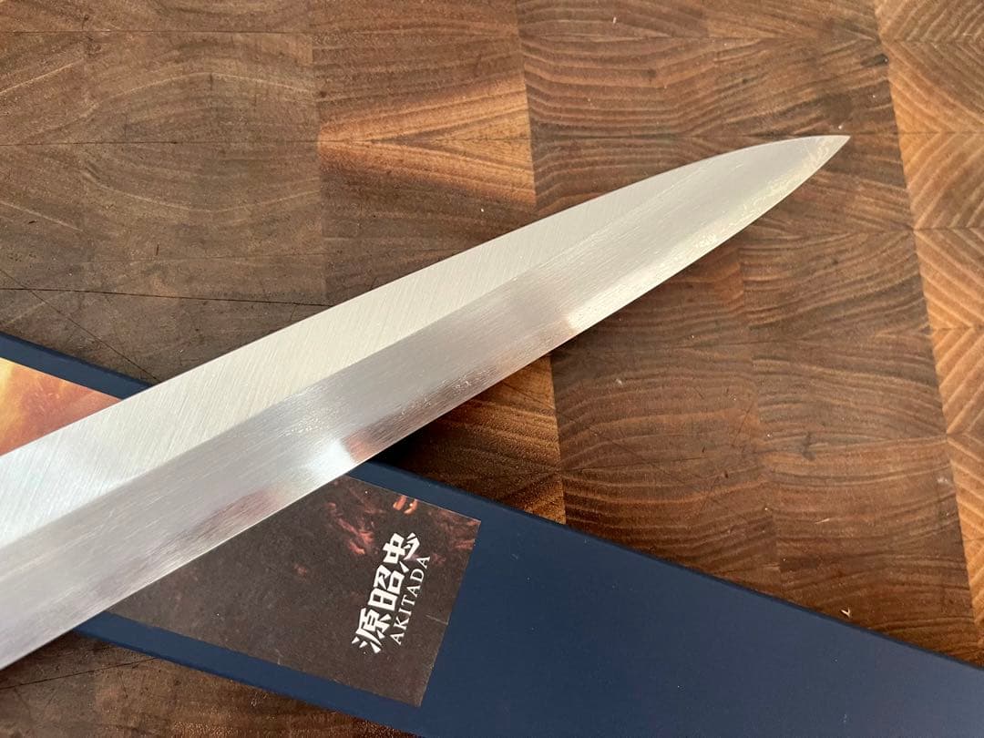 水野鍛錬所　源昭忠　青鋼　柳刃　尺　300mm 包丁　刺身　未使用　和包丁