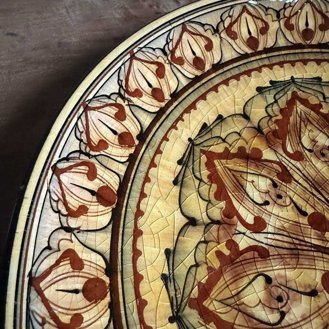 希少　ソビエト陶器　アラベスク模様　大皿　ロシア　焼き物　工芸品　陶磁器　B