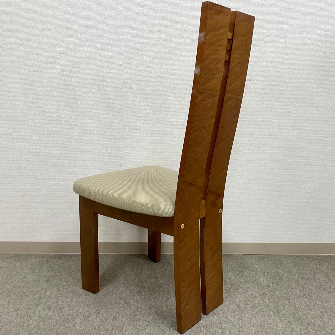 大塚家具【松創】(府中) ダイニングチェア \"バーズアイメイプル\" No.4