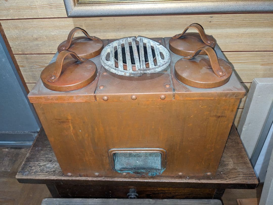 燗銅器　酒燗器　銅製　大振り　茶道具　古民具　　　　 骨董　木箱入り