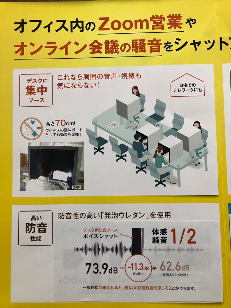 ボイスシャット 防音デスクブース