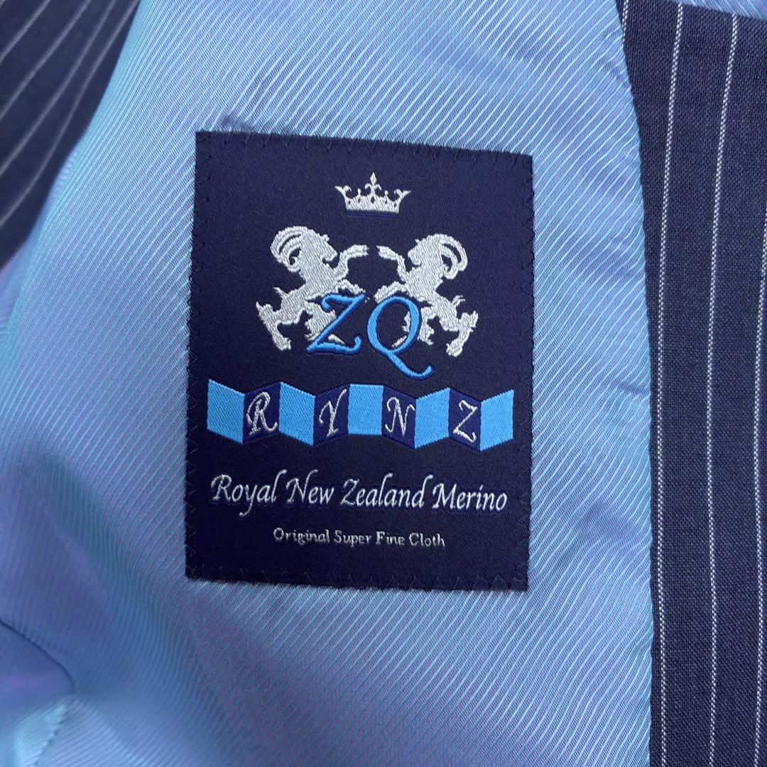 美品　マリオバレンチノ　メリノウール　スーツセットアップ　XL　ネイビー