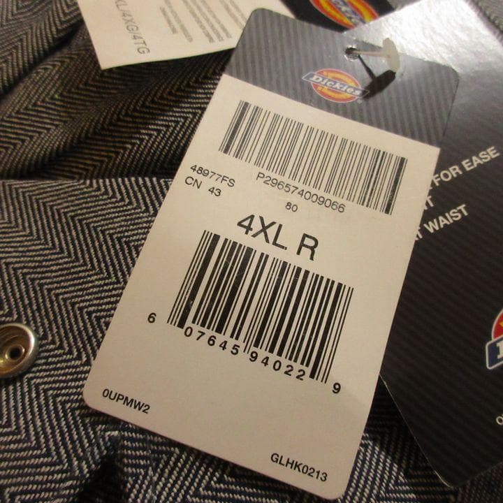 特大 4XL★ディッキーズ 48977 フィッシャーストライプ 長袖 ツナギ D