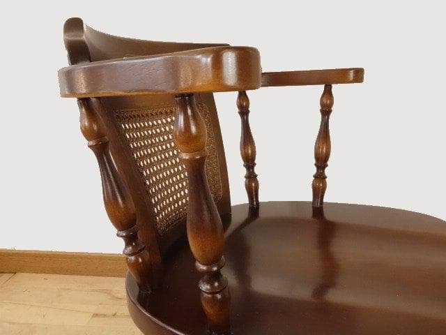 飛騨産業　キツツキ　穂高　アームチェアー②　イス　 木製　再塗装済ＵＳＥＤ