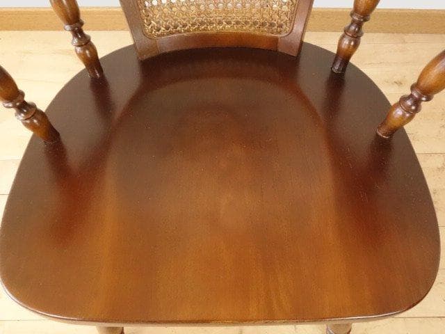 飛騨産業　キツツキ　穂高　アームチェアー②　イス　 木製　再塗装済ＵＳＥＤ